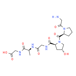 ChemSpider 2D Image | Glycyl-L-prolyl-(4R)-4-hydroxy-L-prolylglycyl-L-alanylglycine | C19H30N6O8