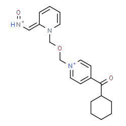 ChemSpider 2D Image | 4-(Cyclohexylcarbonyl)-1-({[(2E)-2-[(oxoammonio)methylene]-1(2H)-pyridinyl]methoxy}methyl)pyridinium | C20H25N3O3