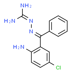 ChemSpider 2D Image | N''-[(E)-(2-Amino-5-chlorophenyl)(phenyl)methylene]carbonohydrazonic diamide | C14H14ClN5
