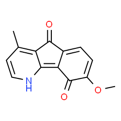 ChemSpider 2D Image | 8-Methoxy-4-methyl-1H-indeno[1,2-b]pyridine-5,9-dione | C14H11NO3
