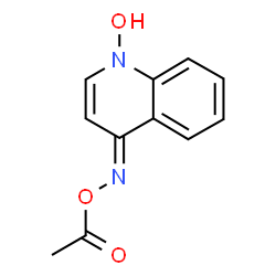 ChemSpider 2D Image | 1-{[(E)-(1-Hydroxy-4(1H)-quinolinylidene)amino]oxy}ethanone | C11H10N2O3