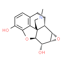 ChemSpider 2D Image | (1S,5S,13S,14R,15R,17S,18R)-4-Methyl-12,16-dioxa-4-azahexacyclo[9.7.1.0~1,13~.0~5,18~.0~7,19~.0~15,17~]nonadeca-7(19),8,10-triene-10,14-diol | C17H19NO4