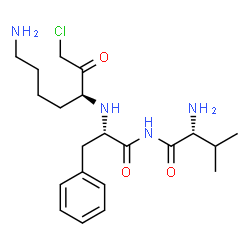 ChemSpider 2D Image | Nalpha-[(3S)-7-Amino-1-chloro-2-oxo-3-heptanyl]-N-[(2R)-2-amino-3-methylbutanoyl]-L-phenylalaninamide | C21H33ClN4O3