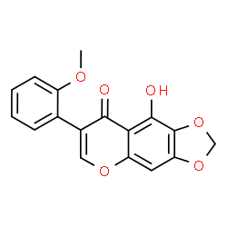 ChemSpider 2D Image | 5-Hydroxy-2'-methoxy-6,7-methylenedioxyisoflavone | C17H12O6