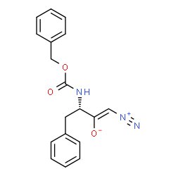 ChemSpider 2D Image | (1Z,3S)-3-{[(Benzyloxy)carbonyl]amino}-1-diazonio-4-phenyl-1-buten-2-olate | C18H17N3O3