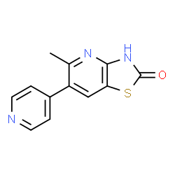 ChemSpider 2D Image | 5-methyl-6-(pyridin-4-yl)[1,3]thiazolo[4,5-b]pyridin-2-ol | C12H9N3OS
