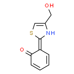 ChemSpider 2D Image | (6Z)-6-[4-(Hydroxymethyl)-1,3-thiazol-2(3H)-ylidene]-2,4-cyclohexadien-1-one | C10H9NO2S