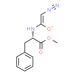 ChemSpider 2D Image | (Z)-2-Diazonio-1-{[(2S)-1-methoxy-1-oxo-3-phenyl-2-propanyl]amino}ethenolate | C12H13N3O3
