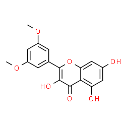 ChemSpider 2D Image | 3,5,7-Trihydroxy-3',5'-dimethoxyflavone | C17H14O7