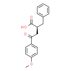 ChemSpider 2D Image | (2R)-2-Benzyl-4-(4-methoxyphenyl)-4-oxobutanoic acid | C18H18O4