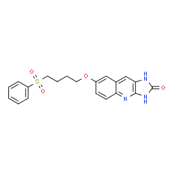 ChemSpider 2D Image | 7-[4-(Phenylsulfonyl)butoxy]-1,3-dihydro-2H-imidazo[4,5-b]quinolin-2-one | C20H19N3O4S