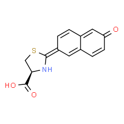 ChemSpider 2D Image | (2E,4S)-2-(6-Oxo-2(6H)-naphthalenylidene)-1,3-thiazolidine-4-carboxylic acid | C14H11NO3S