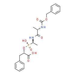 ChemSpider 2D Image | O-(((1R)-((N-PHENYLMETHOXYCARBONYL-L-ALANYL)AMINO)ETHYL)HYDROXYPHOSPHONO)-L-BENZYLACETIC ACID | C22H27N2O8P