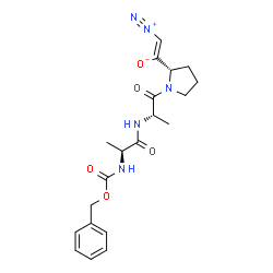 ChemSpider 2D Image | (Z)-1-[(2S)-1-{N-[(Benzyloxy)carbonyl]-L-alanyl-L-alanyl}-2-pyrrolidinyl]-2-diazonioethenolate | C20H25N5O5