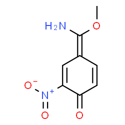 ChemSpider 2D Image | (4E)-4-[Amino(methoxy)methylene]-2-nitro-2,5-cyclohexadien-1-one | C8H8N2O4