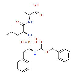 ChemSpider 2D Image | N-{[(1R)-1-{[(Benzyloxy)carbonyl]amino}-2-phenylethyl](hydroxy)phosphoryl}-L-leucyl-L-alanine | C25H34N3O7P
