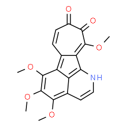 ChemSpider 2D Image | 4,5,6,11-Tetramethoxy-1H-azuleno[1,2,3-ij]isoquinoline-9,10-dione | C20H17NO6