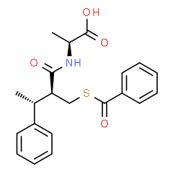 ChemSpider 2D Image | N-{(2S,3R)-2-[(Benzoylsulfanyl)methyl]-3-phenylbutanoyl}-L-alanine | C21H23NO4S