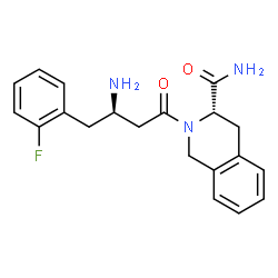 ChemSpider 2D Image | (S)-2-[(R)-3-amino-4-(2-fluorophenyl)butyryl]-1,2,3,4-tetrahydroisoquinoline-3-carboxamide | C20H22FN3O2