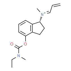 ChemSpider 2D Image | (1R)-4-({[ETHYL(METHYL)AMINO]CARBONYL}OXY)-N-METHYL-N-[(1E)-PROP-2-EN-1-YLIDENE]INDAN-1-AMINIUM | C17H23N2O2