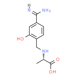 ChemSpider 2D Image | N-(4-Carbamimidoyl-2-hydroxybenzyl)-L-alanine | C11H15N3O3