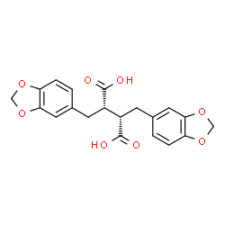 ChemSpider 2D Image | 2,3-BIS-BENZO[1,3]DIOXOL-5-YLMETHYL-SUCCINIC ACID | C20H18O8