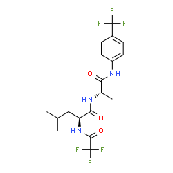 ChemSpider 2D Image | N-(Trifluoroacetyl)-L-leucyl-N-[4-(trifluoromethyl)phenyl]-L-alaninamide | C18H21F6N3O3