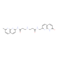 ChemSpider 2D Image | 3-({3-[(7-Methyl-1,8-naphthyridin-2-yl)amino]-3-oxopropyl}amino)-N-[(7-oxo-7,8-dihydro-1,8-naphthyridin-2-yl)methyl]propanamide | C24H25N7O3