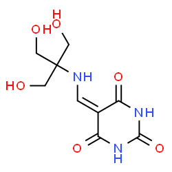 ChemSpider 2D Image | 5-({[1,3-Dihydroxy-2-(hydroxymethyl)-2-propanyl]amino}methylene)-2,4,6(1H,3H,5H)-pyrimidinetrione | C9H13N3O6