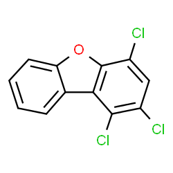 ChemSpider 2D Image | 1,2,4-TRICHLORODIBENZOFURAN | C12H5Cl3O