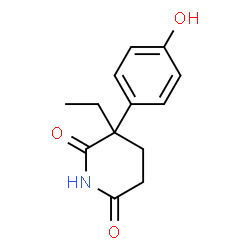 ChemSpider 2D Image | 3-Ethyl-3-(4-hydroxyphenyl)-2,6-piperidinedione | C13H15NO3