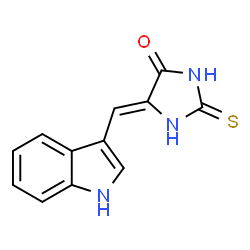 ChemSpider 2D Image | 5-((1H-Indol-3-yl)methylene)-2-thioxoimidazolidin-4-one | C12H9N3OS
