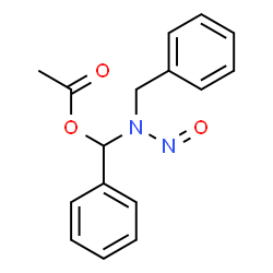 ChemSpider 2D Image | N-benzyl-N-(?-acetoxybenzyl)nitrosamine | C16H16N2O3