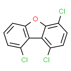 ChemSpider 2D Image | 1,4,9-TRICHLORODIBENZOFURAN | C12H5Cl3O