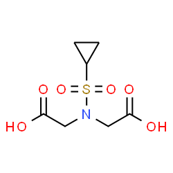 ChemSpider 2D Image | 2,2'-[(Cyclopropylsulfonyl)imino]diacetic acid | C7H11NO6S