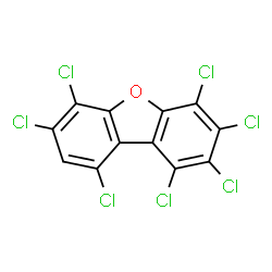 ChemSpider 2D Image | 1,2,3,4,6,7,9-Heptachlorodibenzofuran | C12HCl7O
