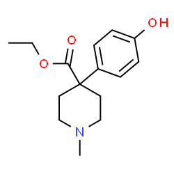 ChemSpider 2D Image | Ethyl 4-(4-hydroxyphenyl)-1-methyl-4-piperidinecarboxylate | C15H21NO3