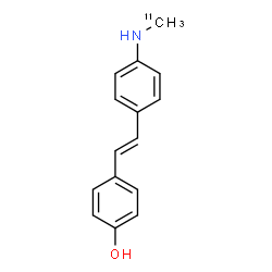 ChemSpider 2D Image | 4-[(E)-2-{4-[(~11~C)Methylamino]phenyl}vinyl]phenol | C1411CH15NO
