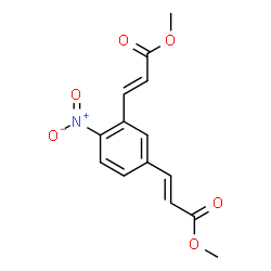 ChemSpider 2D Image | Dimethyl (2E,2'E)-3,3'-(4-nitro-1,3-phenylene)bisacrylate | C14H13NO6