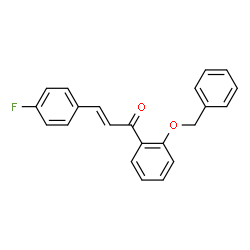 ChemSpider 2D Image | (2E)-1-[2-(Benzyloxy)phenyl]-3-(4-fluorophenyl)-2-propen-1-one | C22H17FO2