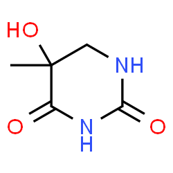 ChemSpider 2D Image | 5-hydroxy-5,6-dihydrothymine | C5H8N2O3
