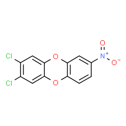 ChemSpider 2D Image | 2,3-Dichloro-7-nitrooxanthrene | C12H5Cl2NO4