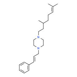 ChemSpider 2D Image | 1-(3,7-Dimethyl-6-octen-1-yl)-4-[(2E)-3-phenyl-2-propen-1-yl]piperazine | C23H36N2