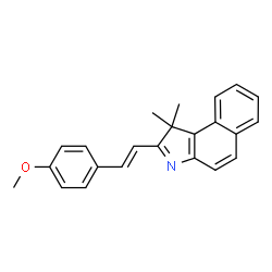 ChemSpider 2D Image | 2-[2-(4-Methoxy-phenyl)-vinyl]-1,1-dimethyl-1H-benzo[e]indole | C23H21NO