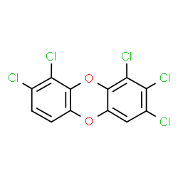 ChemSpider 2D Image | 1,2,3,8,9-Pentachlorooxanthrene | C12H3Cl5O2