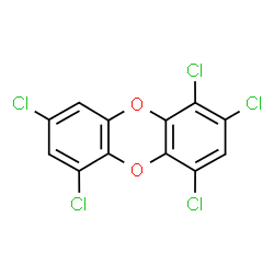 ChemSpider 2D Image | 1,2,4,6,8-Pentachlorooxanthrene | C12H3Cl5O2