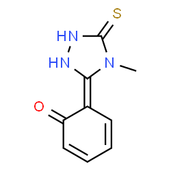 ChemSpider 2D Image | (6Z)-6-(4-Methyl-5-thioxo-1,2,4-triazolidin-3-ylidene)-2,4-cyclohexadien-1-one | C9H9N3OS