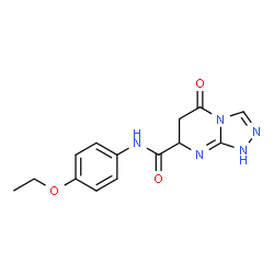 ChemSpider 2D Image | N-(4-Ethoxyphenyl)-5-oxo-1,5,6,7-tetrahydro[1,2,4]triazolo[4,3-a]pyrimidine-7-carboxamide | C14H15N5O3