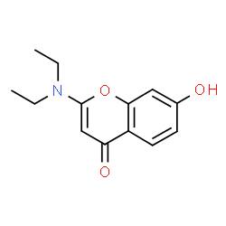 ChemSpider 2D Image | 2-(Diethylamino)-7-hydroxychromone | C13H15NO3