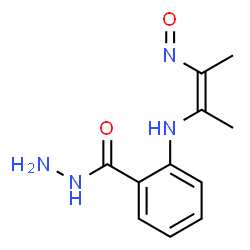 ChemSpider 2D Image | 2-{[(2Z)-3-Nitroso-2-buten-2-yl]amino}benzohydrazide | C11H14N4O2